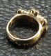 Photo4: Gold Small 4Heart Crown Ring