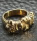 Photo3: Gold Small 4Heart Crown Ring