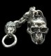 Photo1: Half Large Skull With H.W.O & Chiseled Anchor Links With Lion Head Wallet Hanger (1)