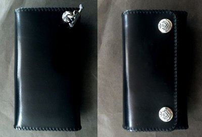 Photo3: Water Buffalo Plain Long Wallet