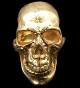 Gold Old Skull Full Face Ring [Pure Gold Color Finish]