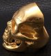 Photo6: Gold Old Skull Full Face Ring [Pure Gold Color Finish]