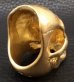 Photo8: Gold Old Skull Full Face Ring [Pure Gold Color Finish]