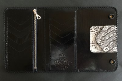 Photo2: Lizard G&Crown Inlay Lizard Long Wallet