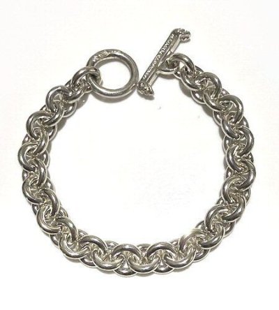 Photo1: All Hand Craft O-ring Links Half T-bar & O-ring Bracelet [B-305]