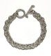 Photo1: All Hand Craft O-ring Links Half T-bar & O-ring Bracelet [B-305] (1)