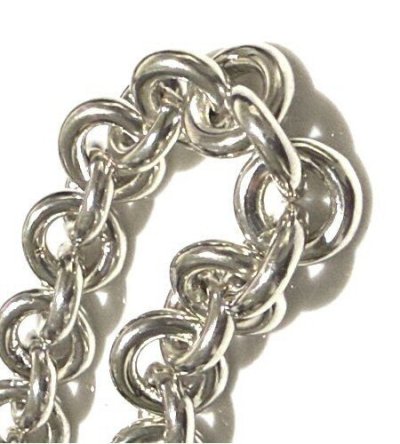 Photo2: All Hand Craft O-ring Links Half T-bar & O-ring Bracelet [B-305]