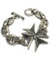Photo2: Half Maltese Cross ID With H.W.O & Chiseled Anchor Links Bracelet [B-304] (2)