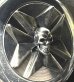 Photo3: Gaboratory Skull On Maltese Cross Steering Wheel Ornament (3)