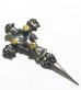 Photo4: Large Skull On 2 Skulls Hammer Cross Double Face Dagger Steering Wheel Ornament (4)