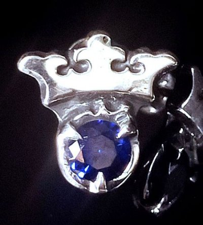 Photo1: G&Crown Blue Super CZ Diamond Pierce