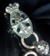 Photo5: Skull On Cross Oval W/Crown Keeper & 4Lions & 12Skulls W/Braid Leather Wallet Chain Skull Drop