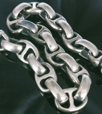 Photo2: 4Heart Crown Keeper With 2Swivel Panthers & H.W.O & Anchor Links Wallet Chain