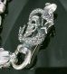 Photo3: Skull On Snake Keeper With 4 Boat Neck Panther & 8 Skulls Small Oval Links Wallet Chain