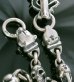 Photo4: Skull On Snake Keeper With 4 Boat Neck Panther & 8 Skulls Small Oval Links Wallet Chain