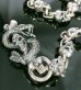Photo2: Skull On Snake Keeper With 4 Boat Neck Panther & 8 Skulls Small Oval Links Wallet Chain (2)