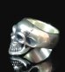 Photo2: Old Single Skull Full Head Ring (2)