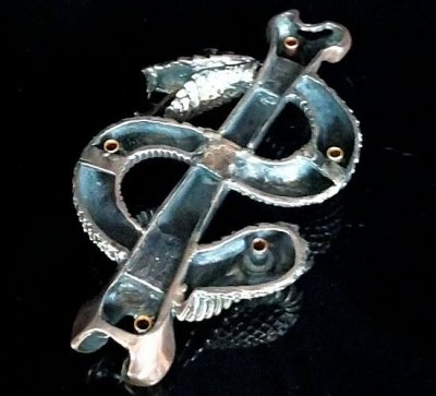 Photo2: Large Snake Bone Pins