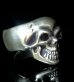Photo4: Old Single Skull Full Head Ring
