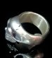 Photo11: Old Single Skull Full Head Ring