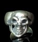 Photo3: Old Single Skull Full Head Ring