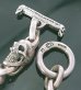 Photo6: Quarter Cross Oval With Crown & 9 Quarter Skull Links Bracelet