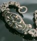Photo4: Quarter Cross Oval With Crown & 9 Quarter Skull Links Bracelet