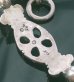 Photo5: Quarter Cross Oval With Crown & 9 Quarter Skull Links Bracelet