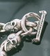 Photo3: Quarter Cross Oval With Crown & 9 Quarter Skull Links Bracelet