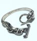 Photo1: Half Panther Triangle Wire With H.W.O & Smooth Anchor Chain Bangle Bracelet (1)