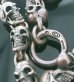 Photo7: Quarter Cross Oval With Crown & 9 Quarter Skull Links Bracelet