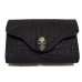 Photo1: Elephant Leather Coin Card Case (Skull Button,Elephant Liner) (1)