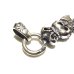 Photo4: Half Triple Skull Dagger With Crown Round Bottom Pendant