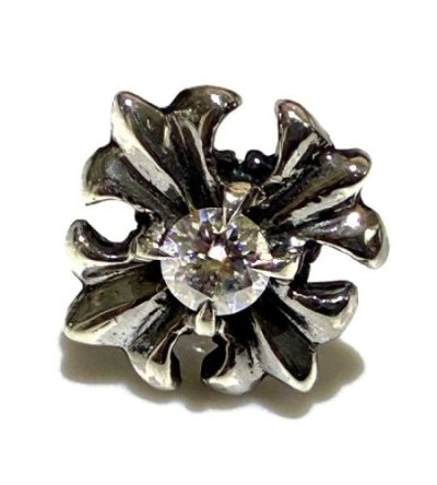 Photo3: 1/48 Short Grooved Cross With Diamond Pierce (Large Stone)