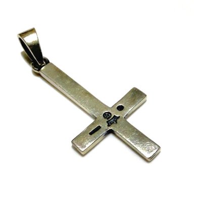Photo2: G&Crown Plain Petro Cross Pendant [1/16]