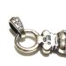 Photo8: Half Triple Skull Dagger With Crown Round Bottom Pendant