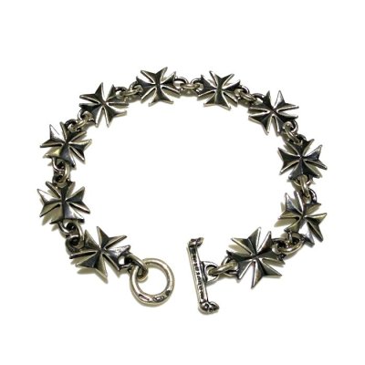 Photo2: Quarter Maltese Cross Links Bracelet