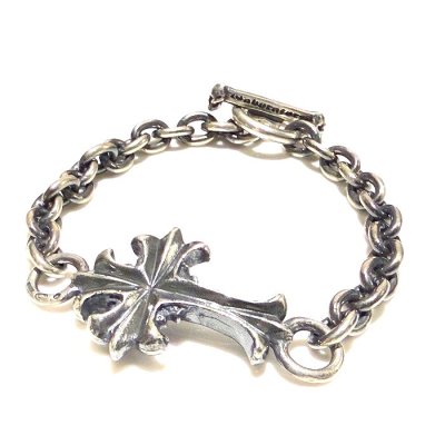 Photo2: Grooved Cross & 7Chain Bracelet