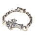 Photo2: Grooved Cross & 7Chain Bracelet (2)