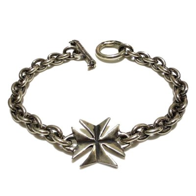 Photo1: Maltese Cross With ７Chain Bracelet