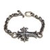 Photo1: Grooved Cross & 7Chain Bracelet (1)