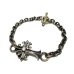 Photo2: Diamond With Grooved Cross & 6Chain Bracelet (2)