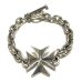 Photo1: Maltese Cross & Half Small Oval Links Bracelet (1)