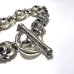 Photo11: All Slant Head Skulls Link Bracelet