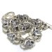 Photo6: All Slant Head Skulls Link Bracelet