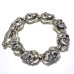 Photo10: All Slant Head Skulls Link Bracelet