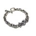 Photo8: 1/8 4Heart Crown & Half Small Oval Chain Bracelet