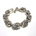 Photo4: All Slant Head Skulls Link Bracelet