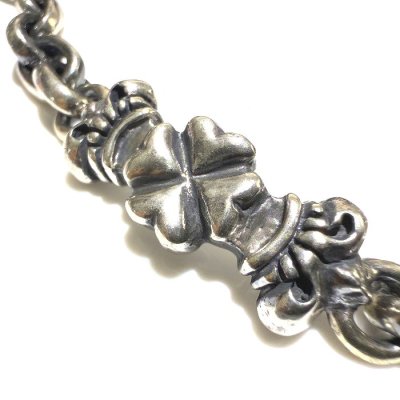 Photo2: 1/8 4Heart Crown & Half Small Oval Chain Bracelet