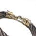Photo5: Horse With Teeth 7mm Cable Wire Bangle